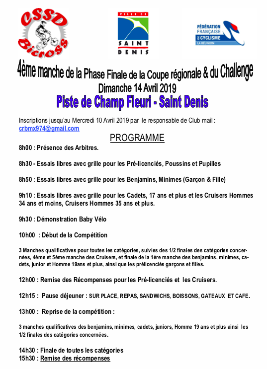 programme CSSD Bicross