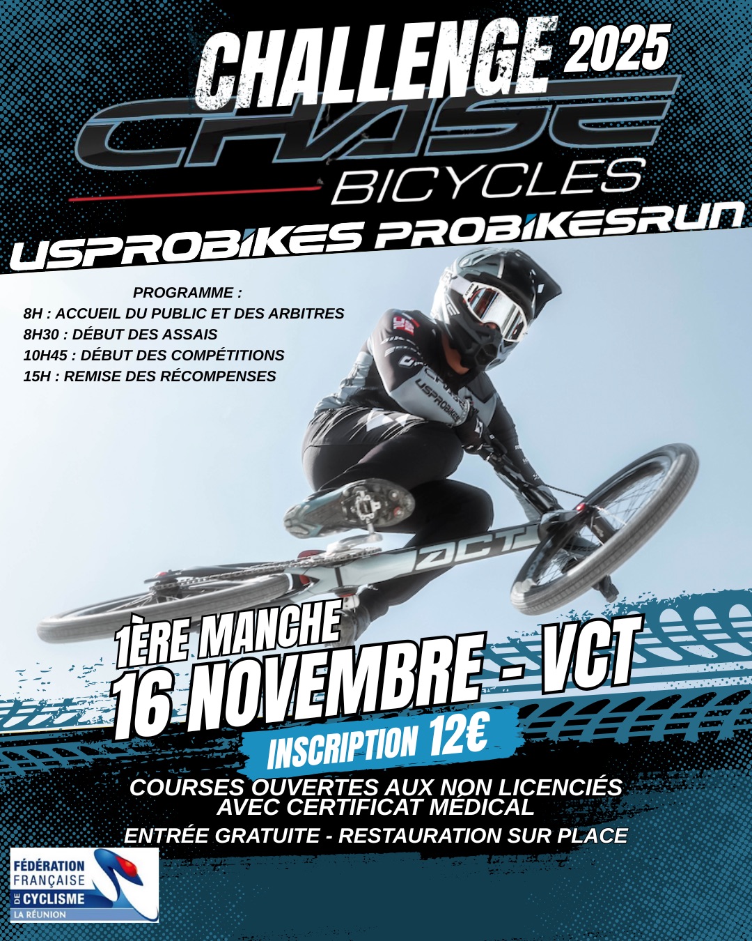 Le programme de la manche 1 organise par le VCT